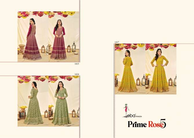 Eba Prime Rose 5 Heavy Wedding Wear Georgette Embroidery Designer Salwar Kameez Collection